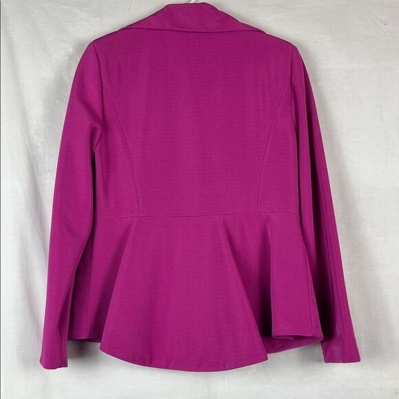 Fuchsia Midnight Velvet Square Neck Women's Skirt Suit - Picture 6 of 9